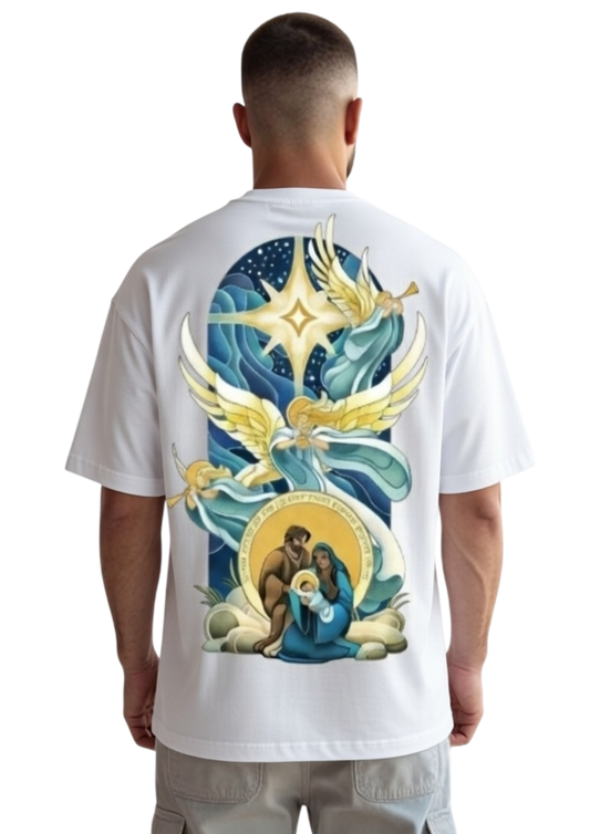 CAMISA OVERSIZED SAGRADA FAMÍLIA - BRANCA