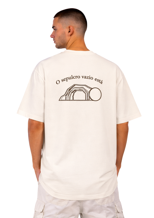CAMISA OVERSIZED JESUS VIVE - OFF-WHITE