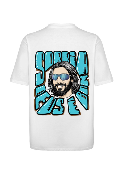 CAMISA OVERSIZED DEUS É BOM - BRANCO