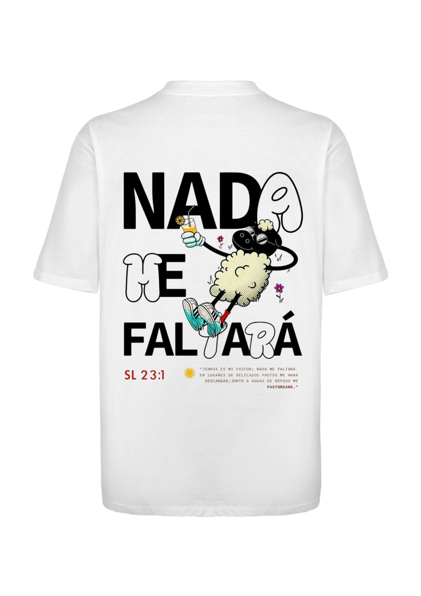 CAMISA OVERSIZED SALMOS 23 - BRANCA