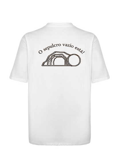 CAMISA OVERSIZED JESUS VIVE - BRANCA