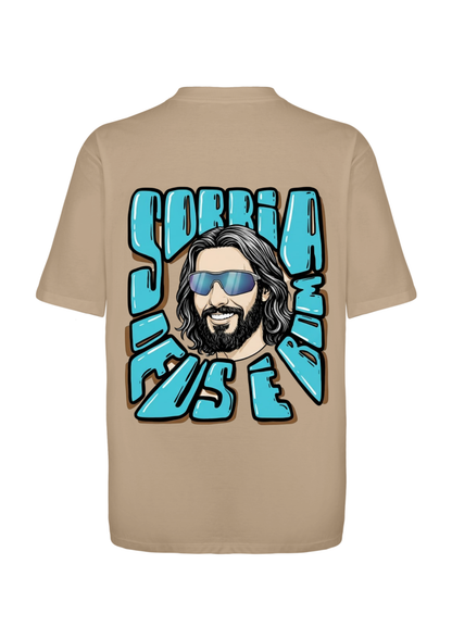 CAMISA OVERSIZED DEUS É BOM - MARROM