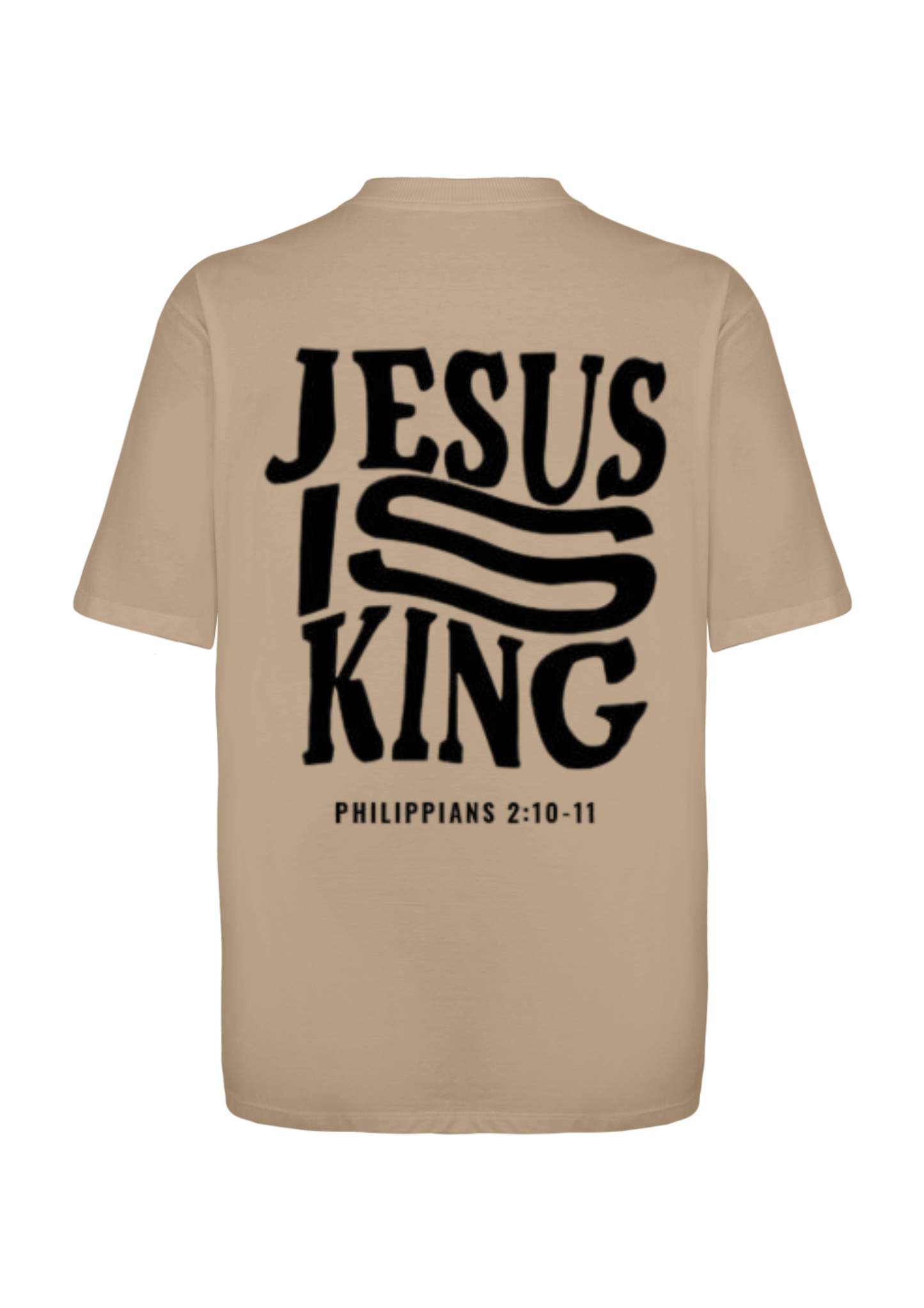 CAMISA OVERSIZED JESUS IS KING - MARROM