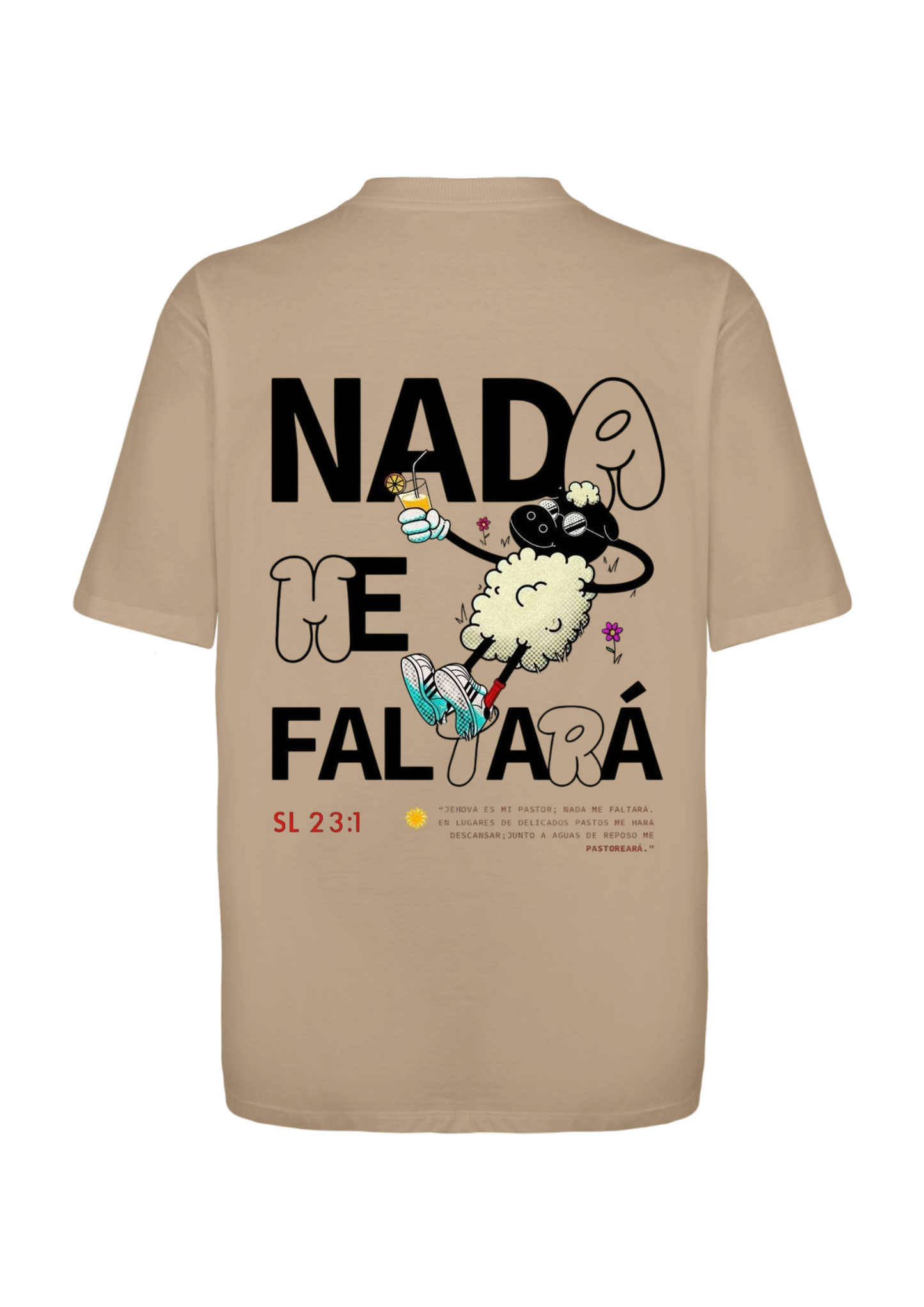 CAMISA OVERSIZED SALMOS 23 - MARROM