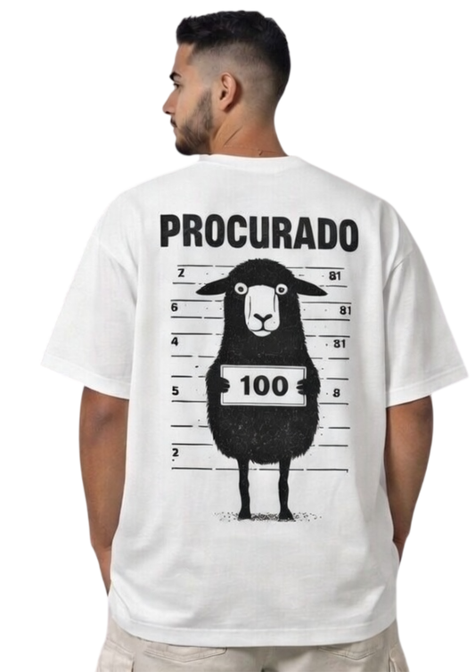 CAMISA OVERSIZED OVELHA PERDIDA - BRANCA