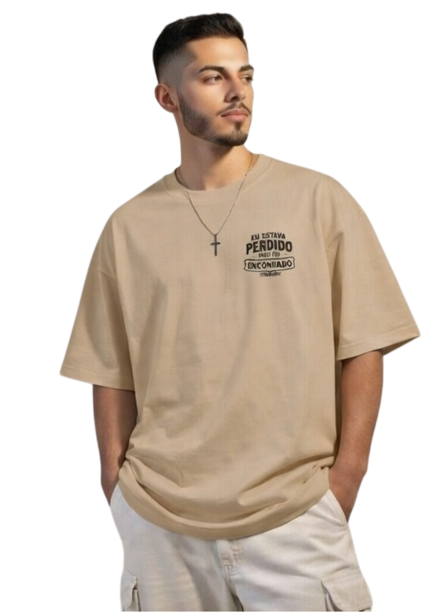 CAMISA OVERSIZED OVELHA PERDIDA - BEGE