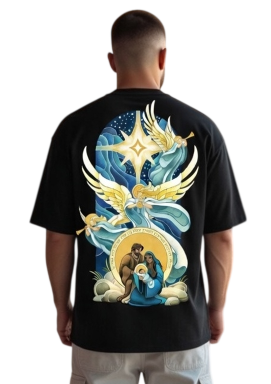 CAMISA OVERSIZED SAGRADA FAMÍLIA -  PRETO