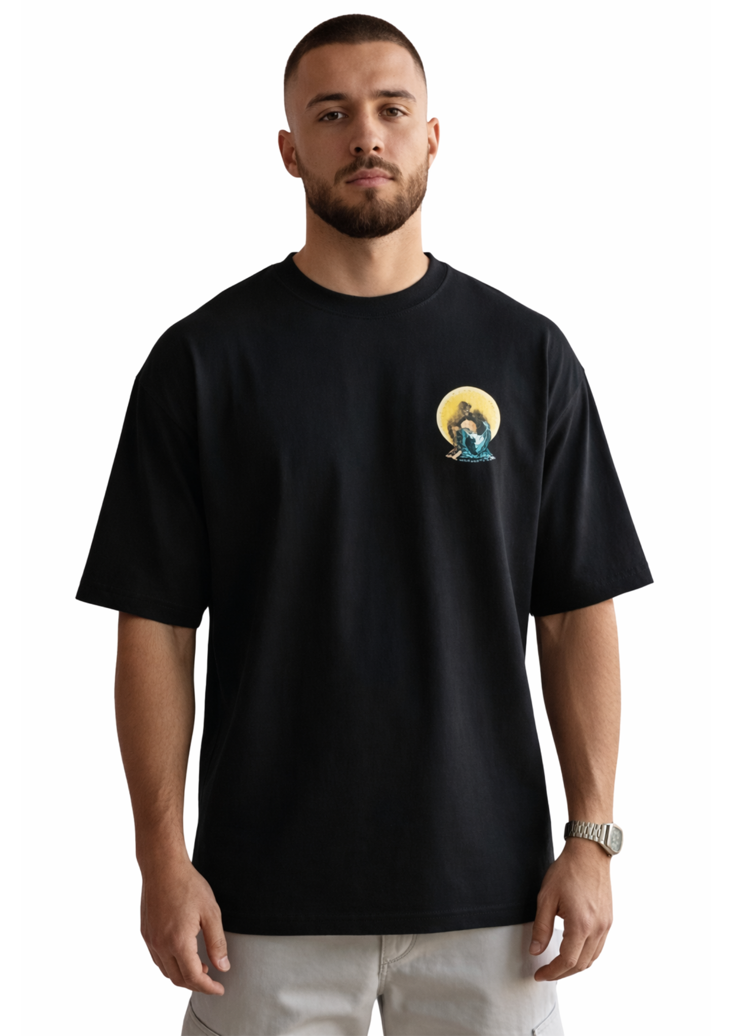 CAMISA OVERSIZED SAGRADA FAMÍLIA -  PRETO