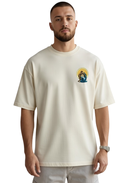 CAMISA OVERSIZED SAGRADA FAMÍLIA - OFF-WHITE