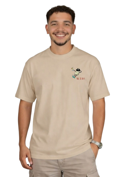CAMISA OVERSIZED SALMOS 23 - MARROM