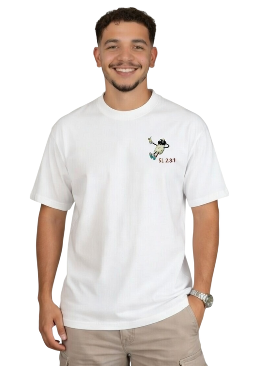 CAMISA OVERSIZED SALMOS 23 - BRANCA