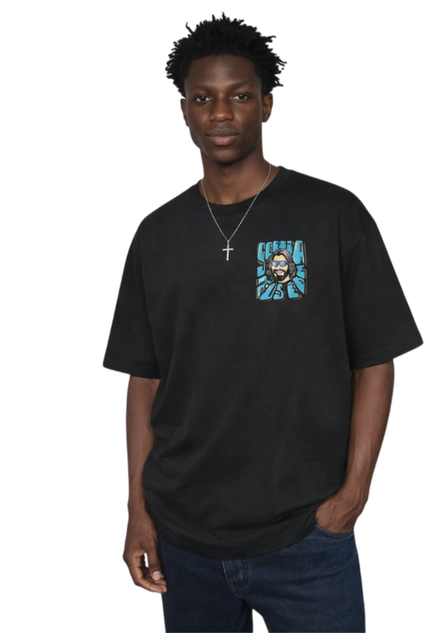 CAMISA OVERSIZED DEUS É BOM - PRETO