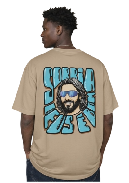 CAMISA OVERSIZED DEUS É BOM - MARROM