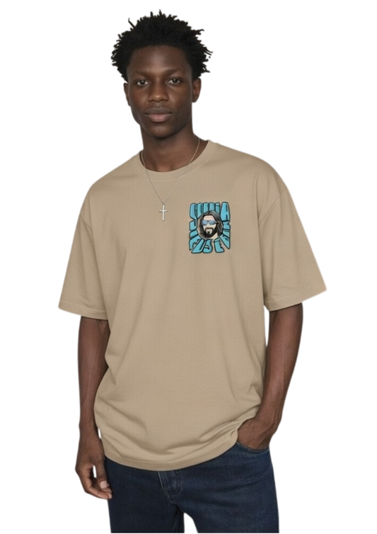 CAMISA OVERSIZED DEUS É BOM - MARROM