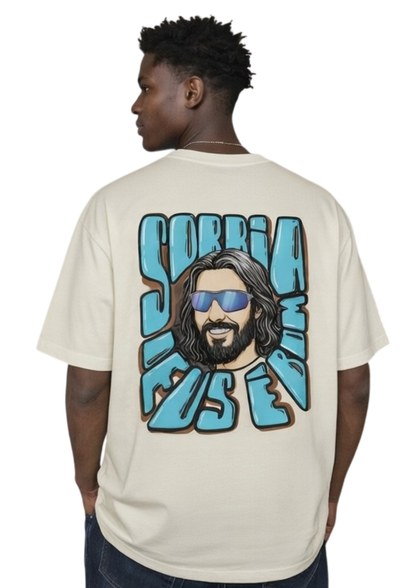 CAMISA OVERSIZED DEUS É BOM - OFF-WHITE