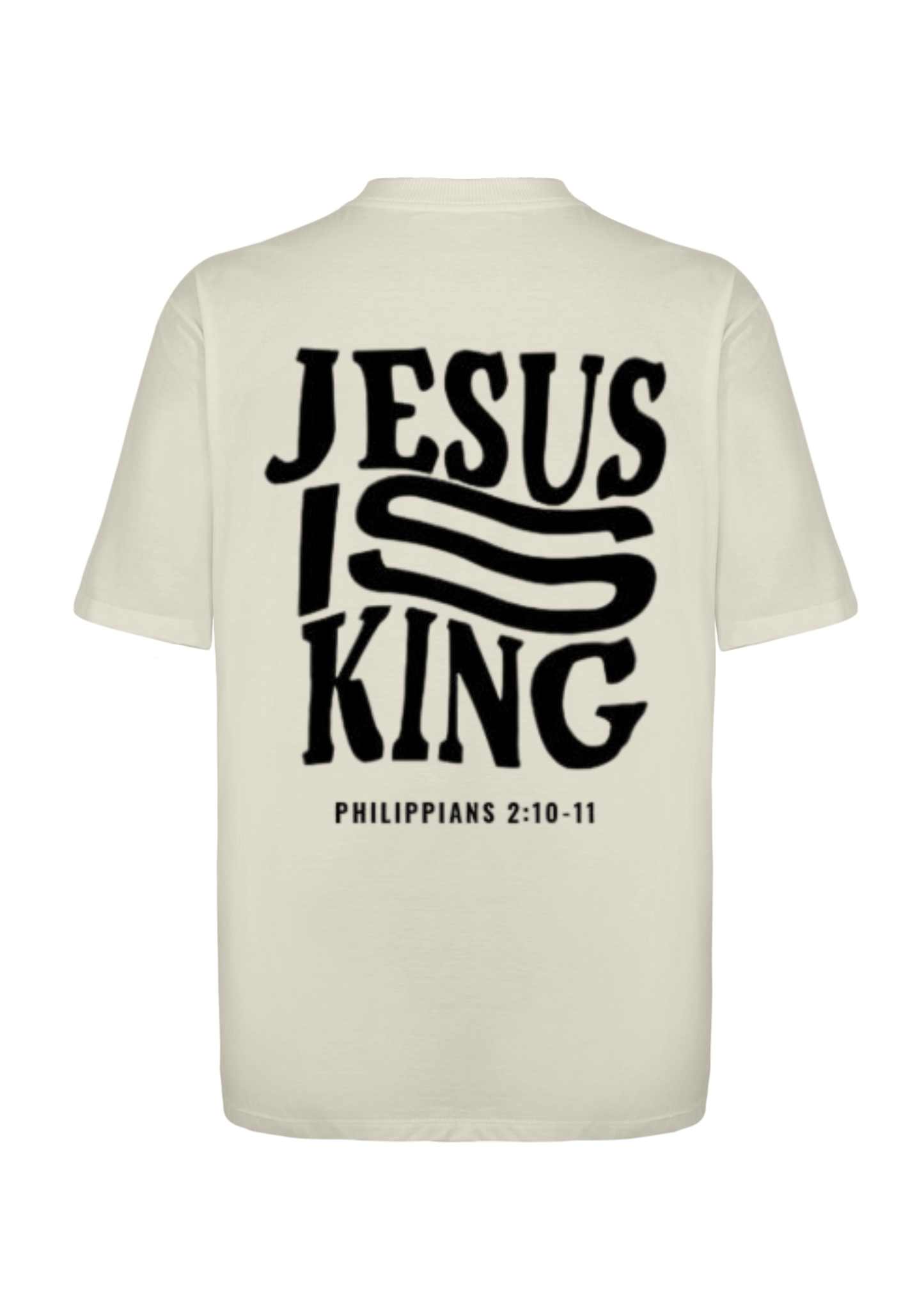 CAMISA OVERSIZED JESUS IS KING - OFF-WHITE
