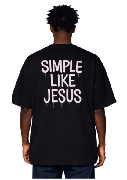 CAMISA OVERSIZED SIMPLE LIKE JESUS - PRETO
