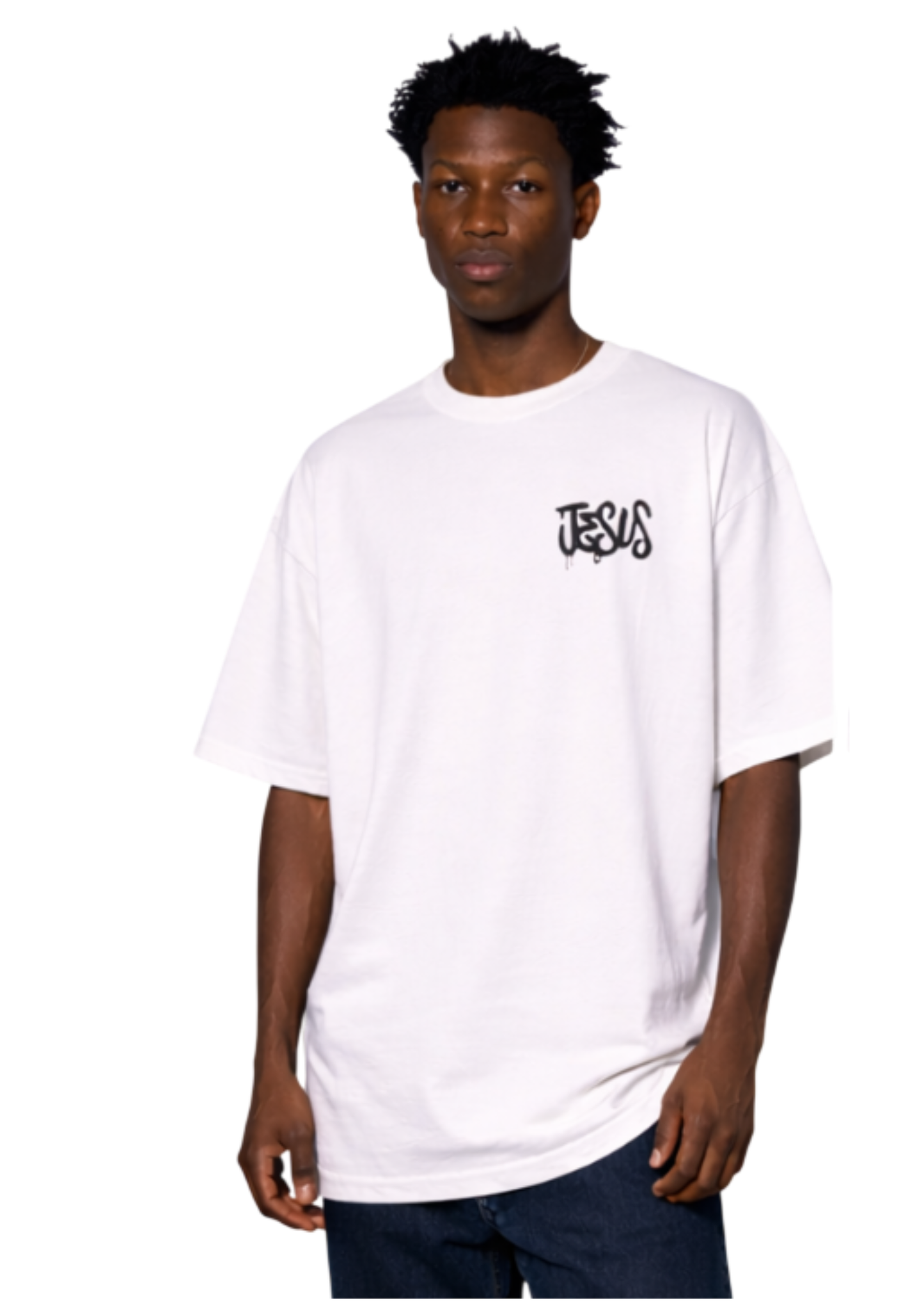 CAMISA OVERSIZED SIMPLE LIKE JESUS - BRANCO