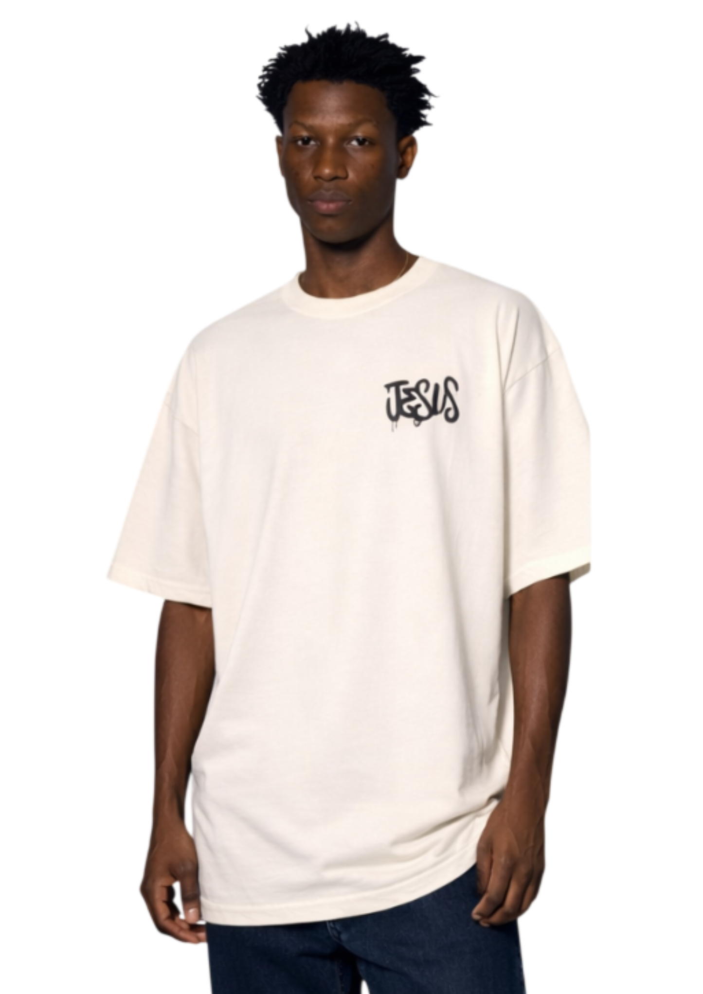CAMISA OVERSIZED SIMPLE LIKE JESUS - OFF-WHITE
