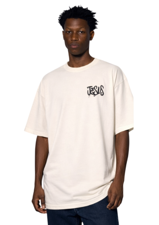 CAMISA OVERSIZED SIMPLE LIKE JESUS - OFF-WHITE