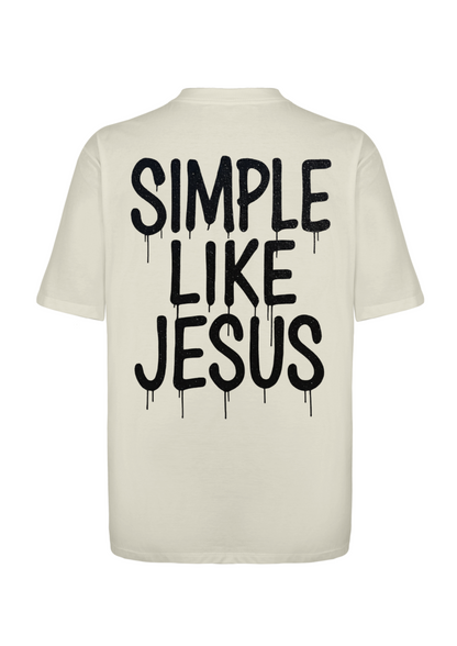CAMISA OVERSIZED SIMPLE LIKE JESUS - OFF-WHITE