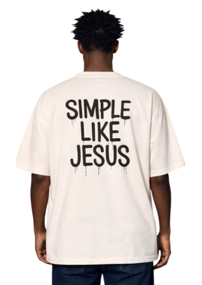 CAMISA OVERSIZED SIMPLE LIKE JESUS - OFF-WHITE