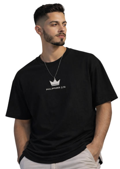 CAMISA OVERSIZED JESUS IS KING - PRETO