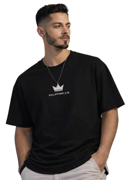 CAMISA OVERSIZED JESUS IS KING - PRETO