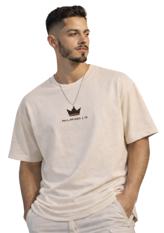 CAMISA OVERSIZED JESUS IS KING - OFF-WHITE