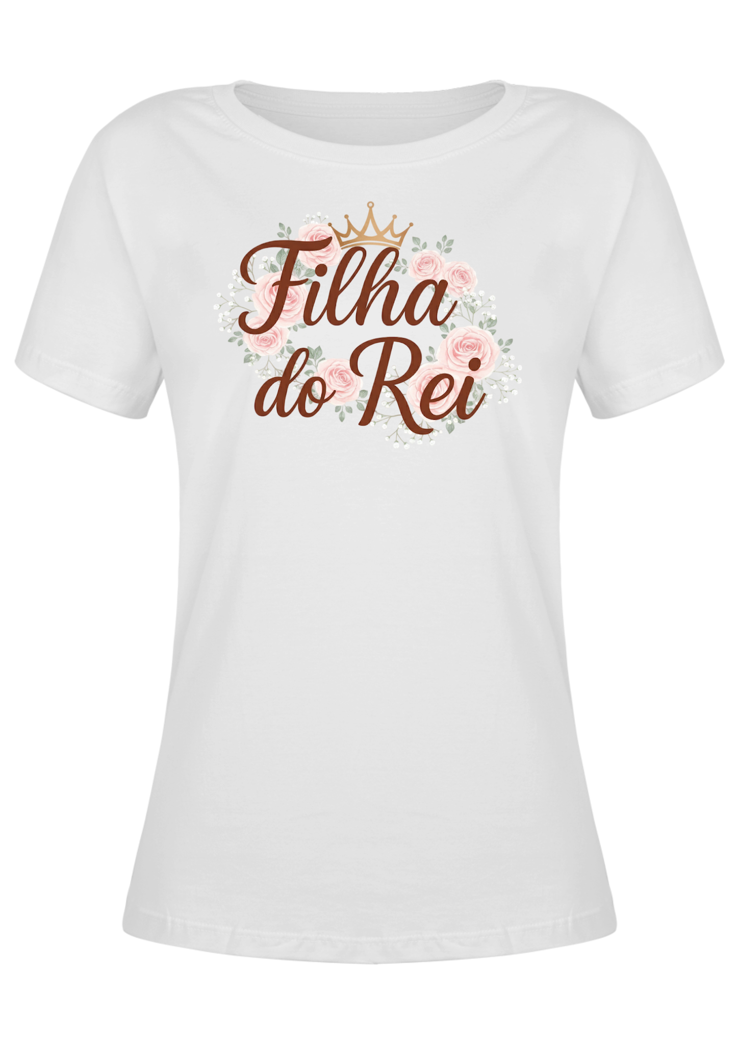CAMISA BABY LOOK FILHA DO REI NEW EDITION - BRANCO