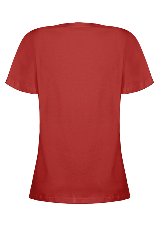 CAMISA BABY LOOK FILHA DO REI - VERMELHO