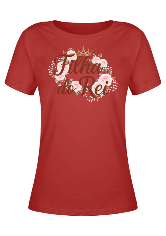CAMISA BABY LOOK FILHA DO REI NEW EDITION - VERMELHO