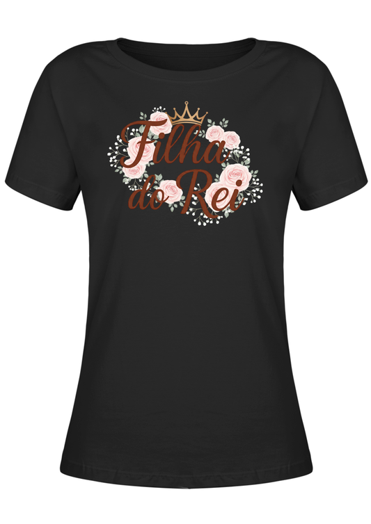 CAMISA BABY LOOK FILHA DO REI NEW EDITION - PRETO