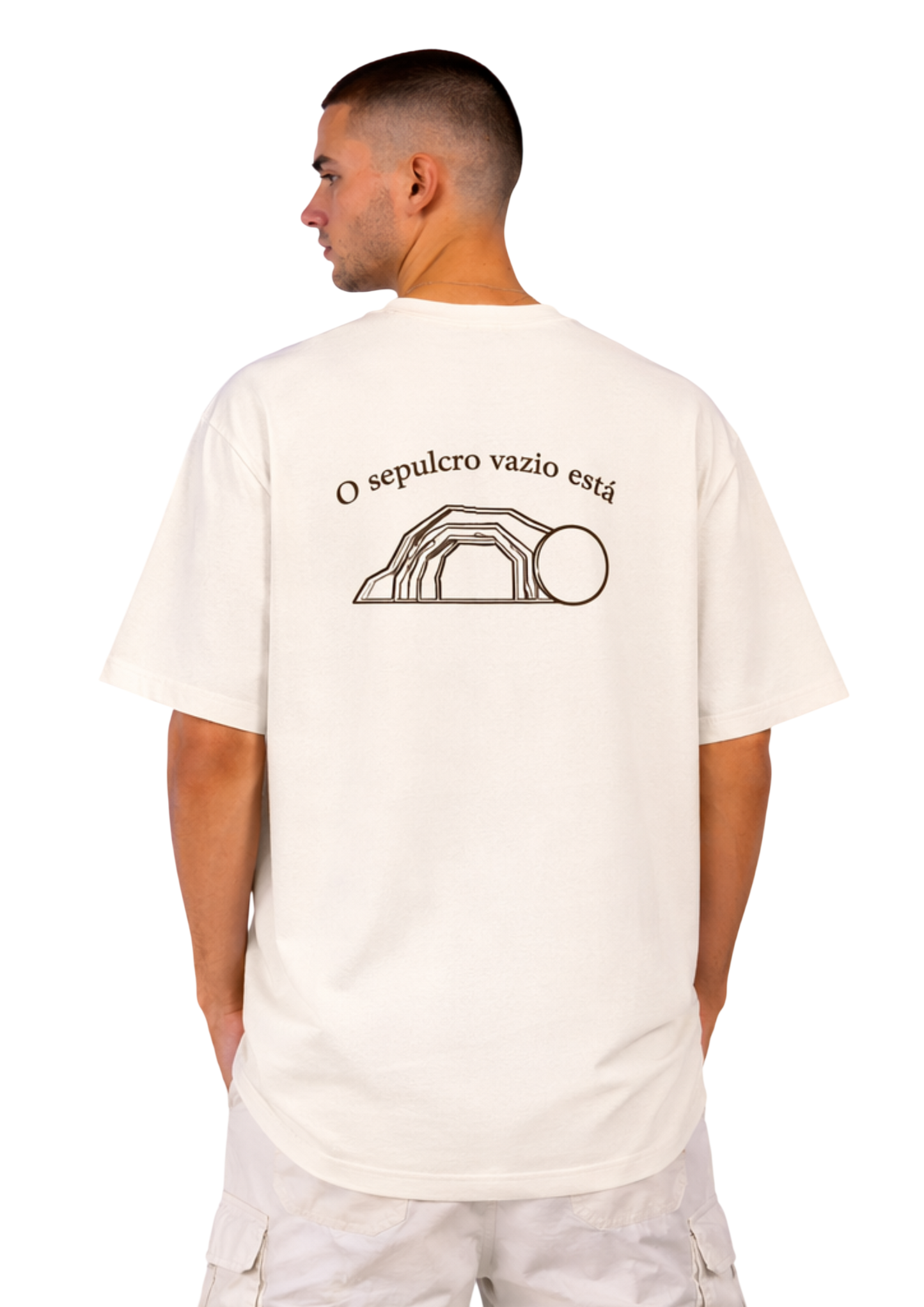CAMISA OVERSIZED JESUS VIVE - OFF-WHITE