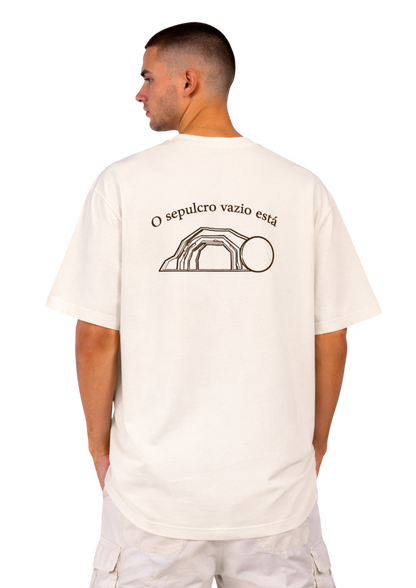 CAMISA OVERSIZED JESUS VIVE - OFF-WHITE