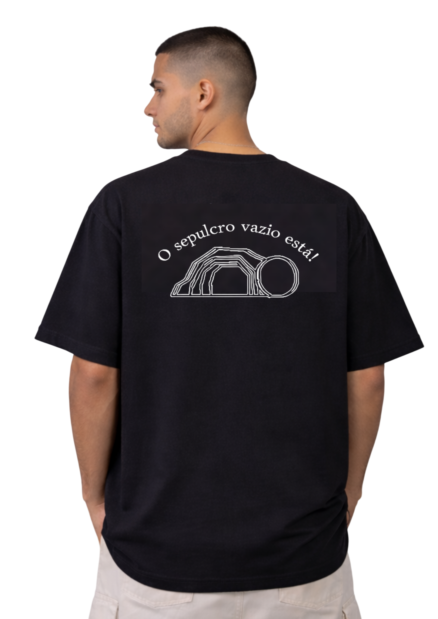CAMISA OVERSIZED JESUS VIVE - PRETO