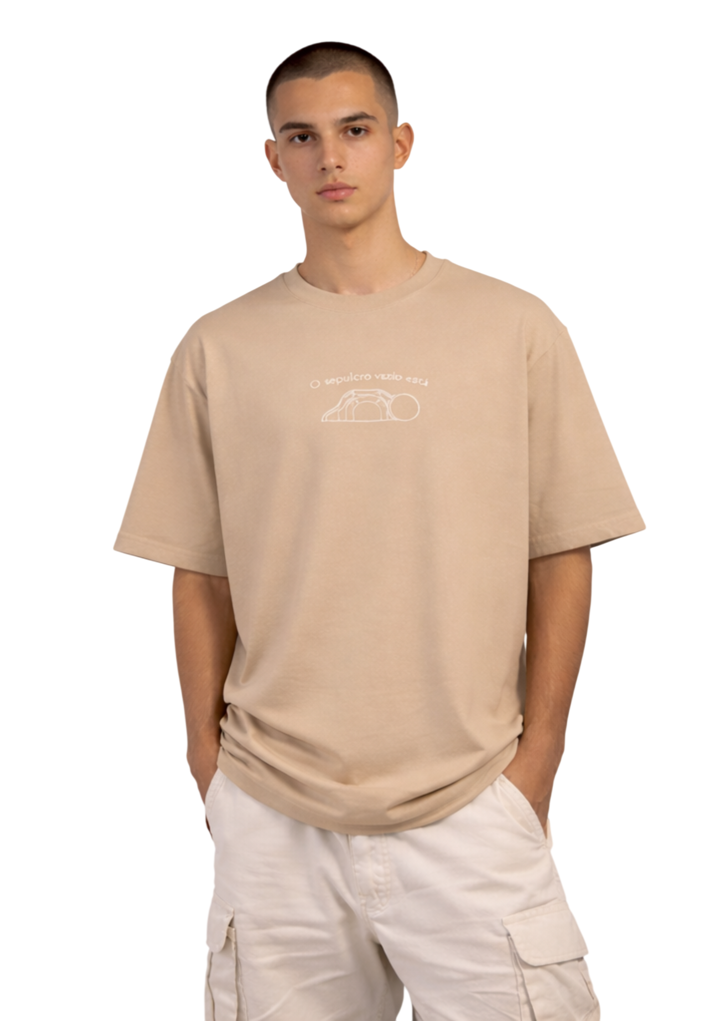 CAMISA OVERSIZED JESUS VIVE - MARROM