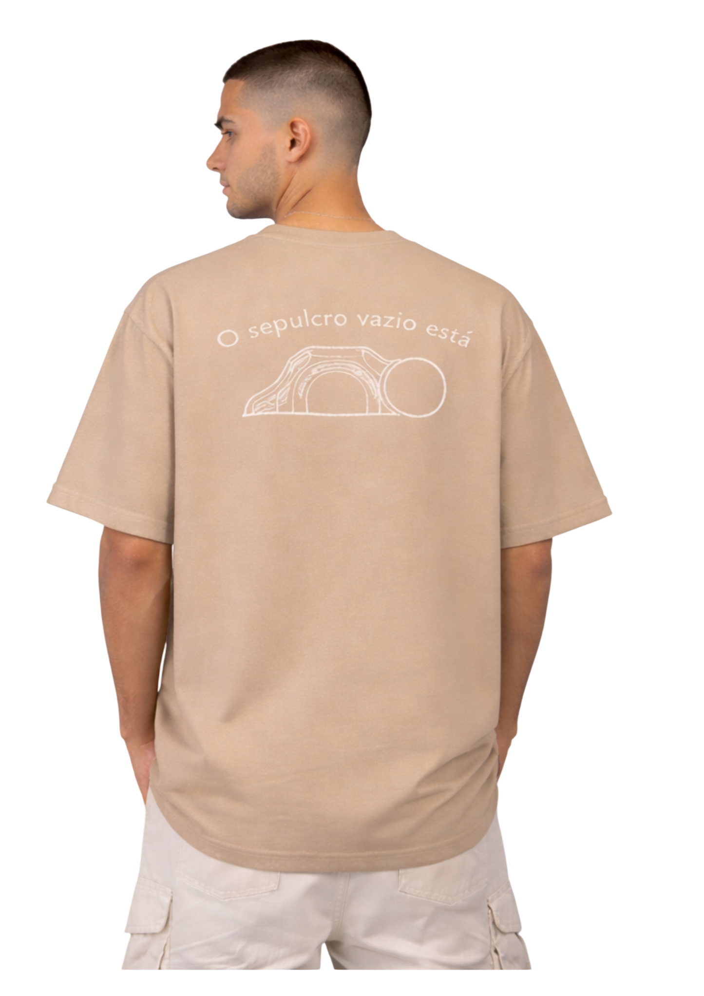 CAMISA OVERSIZED JESUS VIVE - MARROM